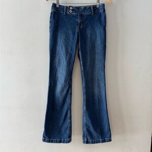 Abercrombie Kids Low-Rise Boot Jeans, size 17/18, medium wash, denim,‎ retro